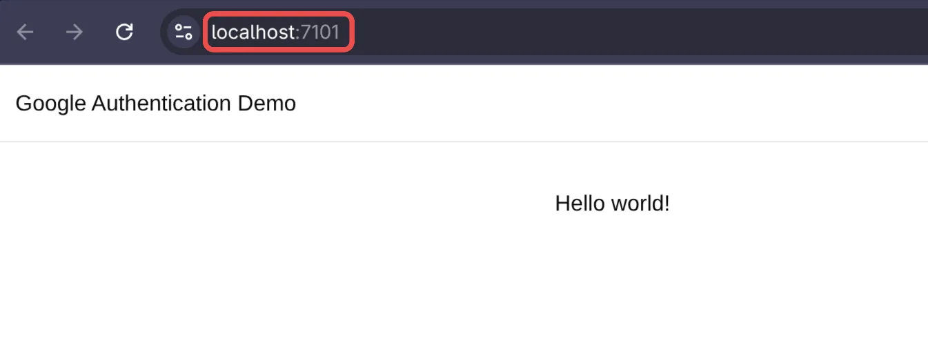 Take note of the application url and port