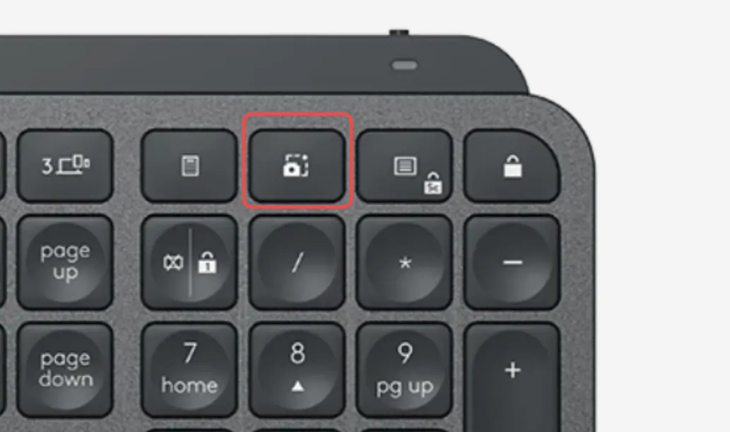 The screenshot key on the MX Keys S