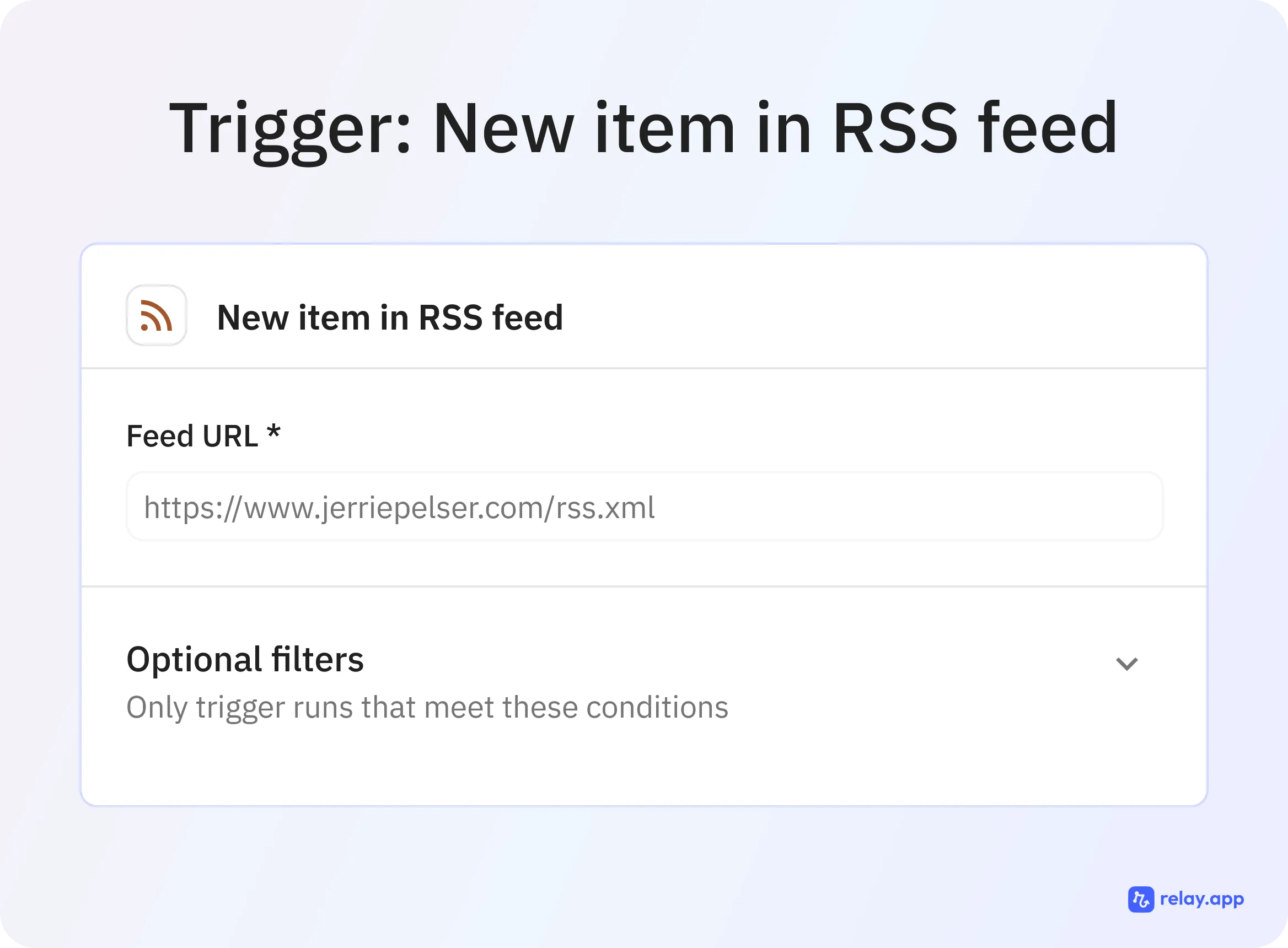 The RSS feed trigger
