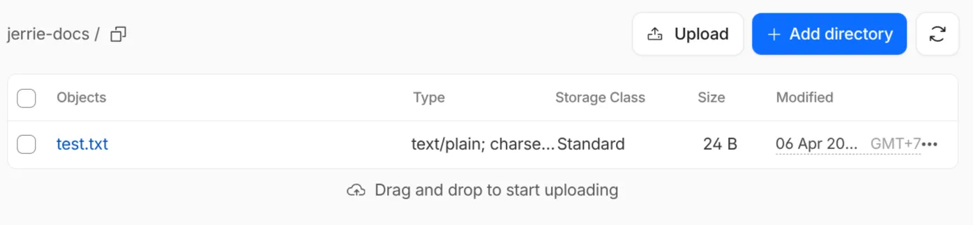 The test file created in R2